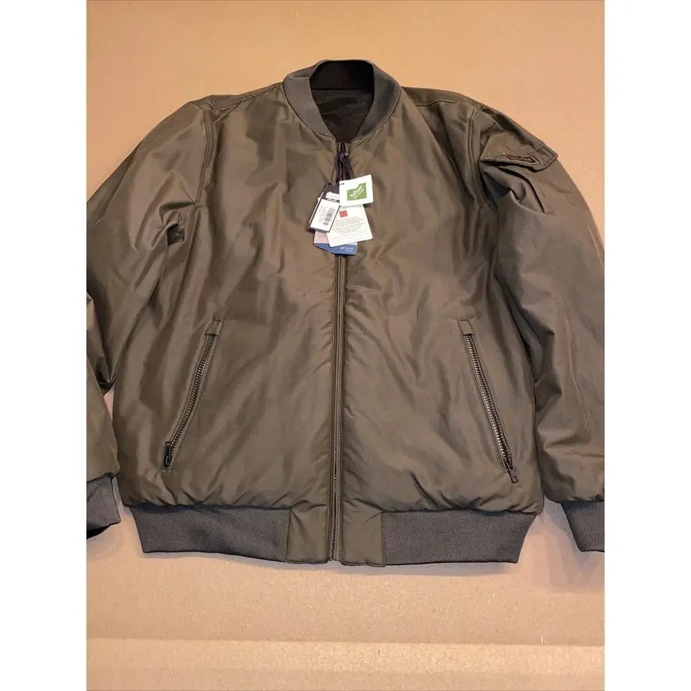 Woolrich John Rich & Bros Cruiser Bomber Jacket Camo-Green Reversible Mens XL